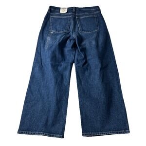 Free Assembly Women's Jeans Cropped Wide 8 Short 35x25 Straight Blue